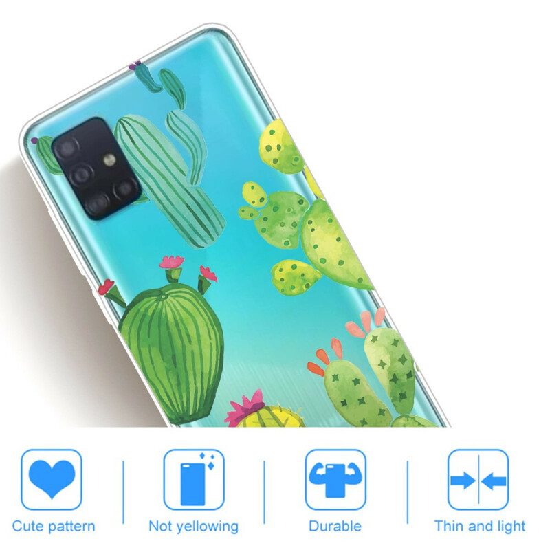 Cover Samsung Galaxy A31 Cactus Dell'acquerello