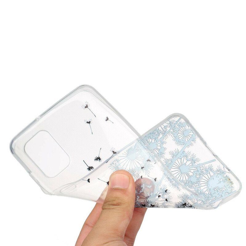 Cover Samsung Galaxy A31 Denti Di Leone Neri Senza Cuciture