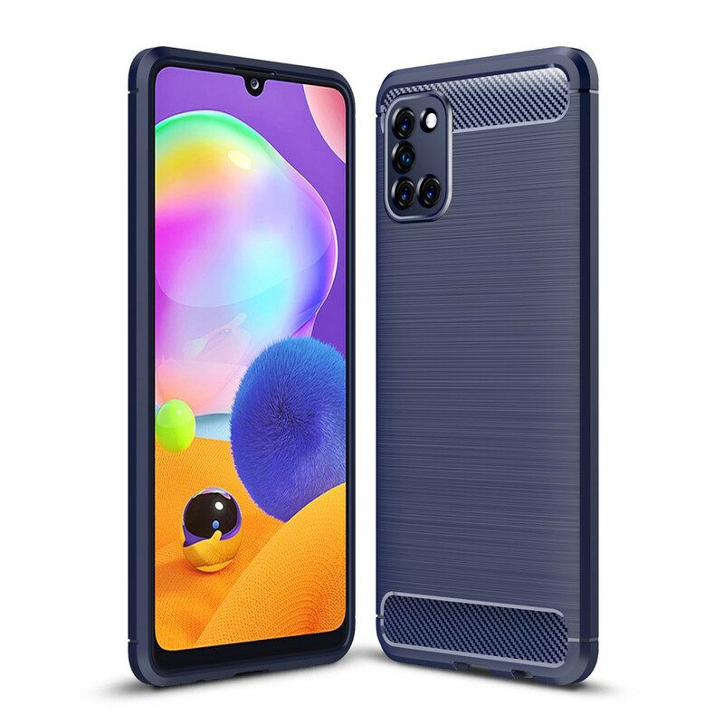 Cover Samsung Galaxy A31 Fibra Di Carbonio Spazzolata