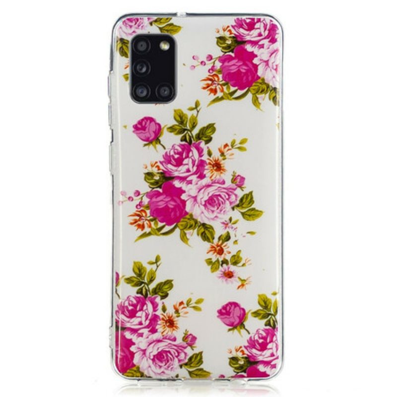 Cover Samsung Galaxy A31 Fiori Liberty Fluorescenti