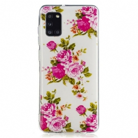 Cover Samsung Galaxy A31 Fiori Liberty Fluorescenti