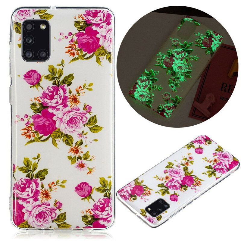 Cover Samsung Galaxy A31 Fiori Liberty Fluorescenti