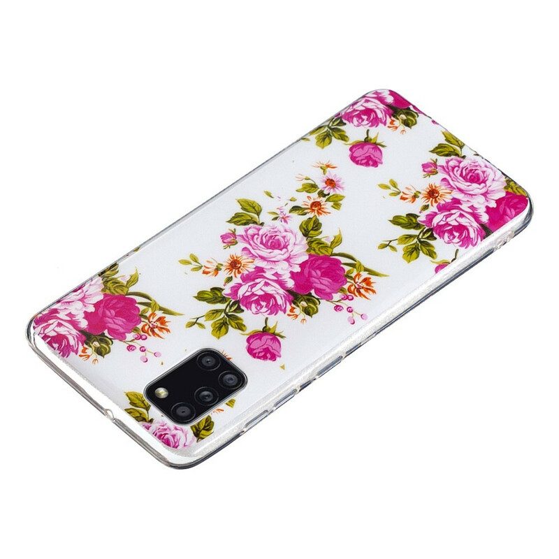 Cover Samsung Galaxy A31 Fiori Liberty Fluorescenti