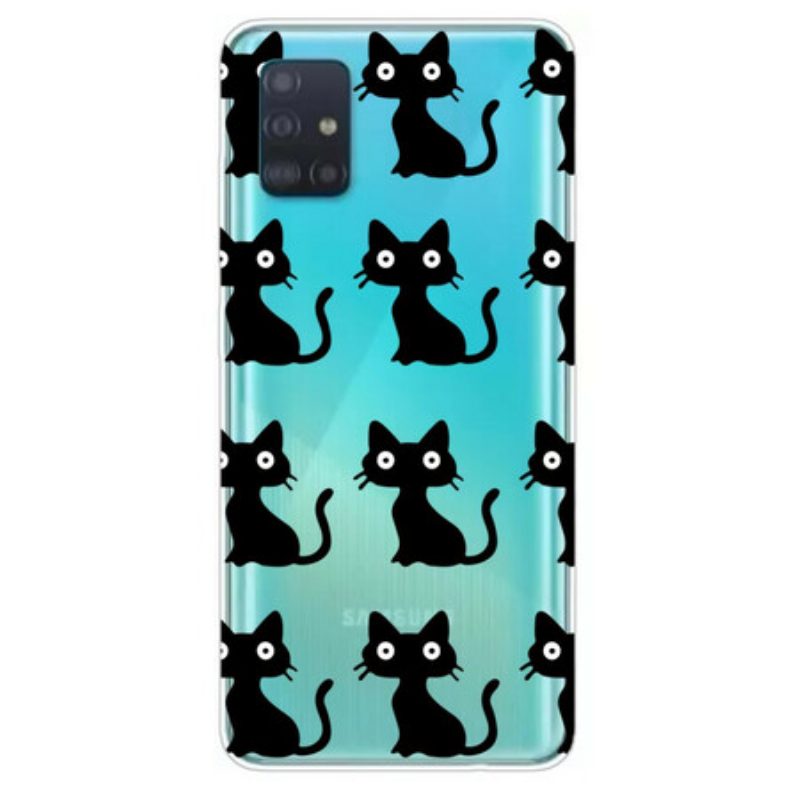 Cover Samsung Galaxy A31 Più Gatti Neri