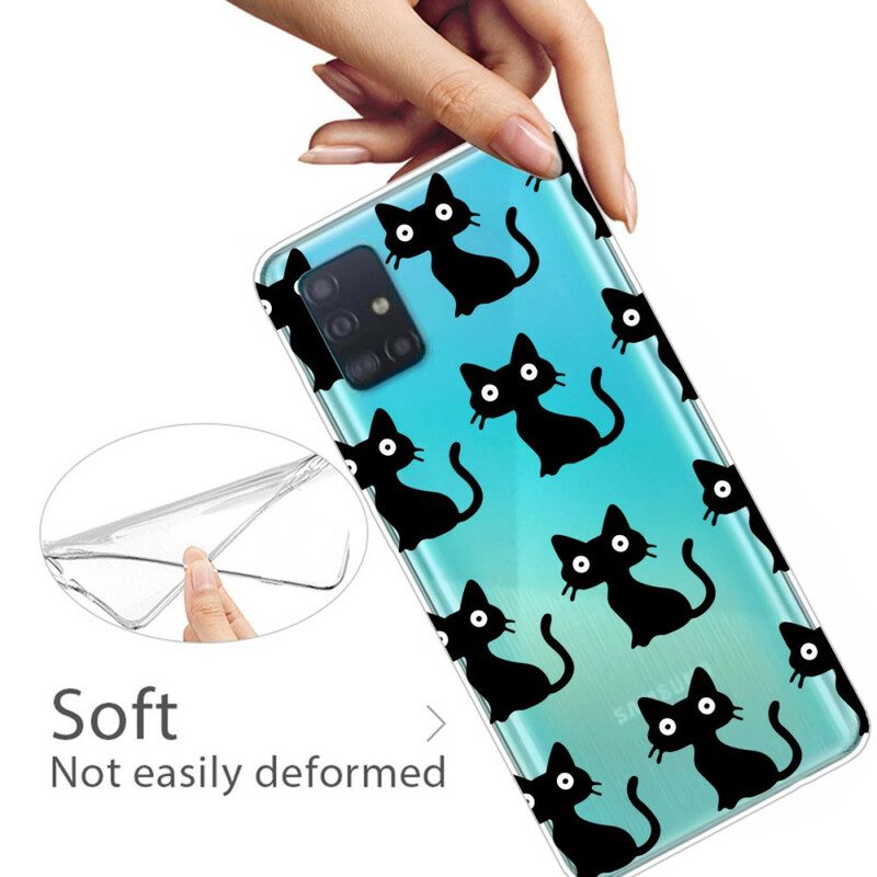 Cover Samsung Galaxy A31 Più Gatti Neri