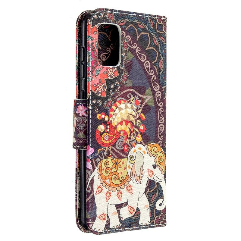 Custodia A Portafoglio Samsung Galaxy A31 Elefante Indiano