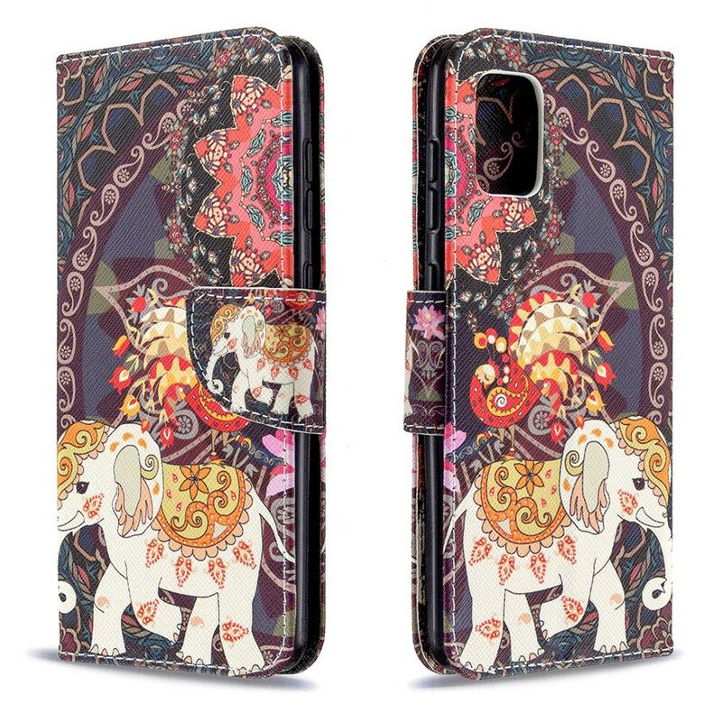 Custodia A Portafoglio Samsung Galaxy A31 Elefante Indiano