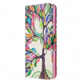 Custodia in pelle Samsung Galaxy A31 Albero Colorato