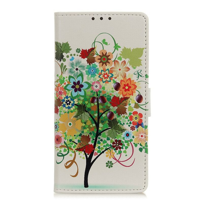 Custodia in pelle Samsung Galaxy A31 Albero In Fiore