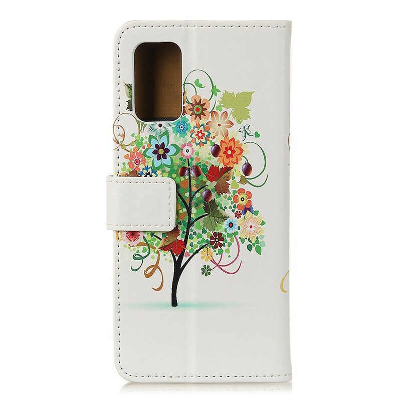 Custodia in pelle Samsung Galaxy A31 Albero In Fiore