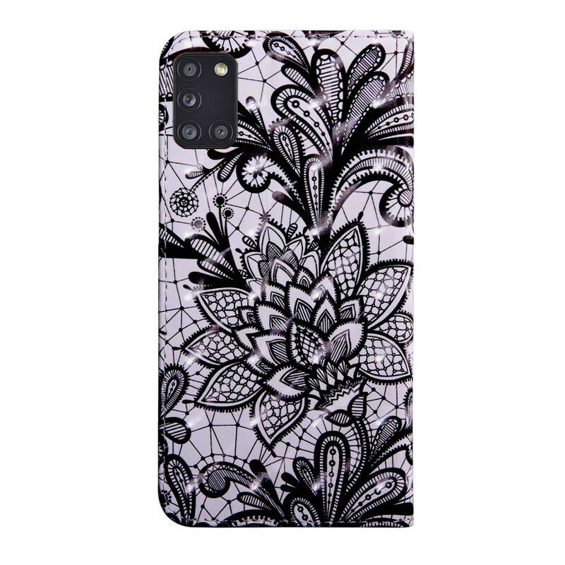 Custodia in pelle Samsung Galaxy A31 Completamente In Pizzo