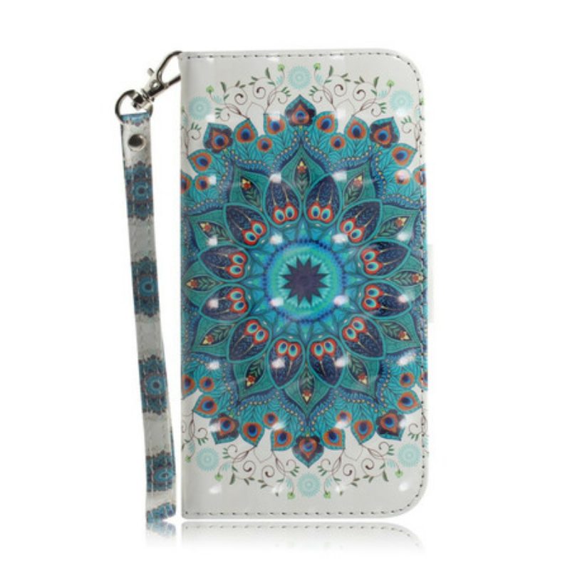 Custodia in pelle Samsung Galaxy A31 Mandala Magistrale Con Cinturino