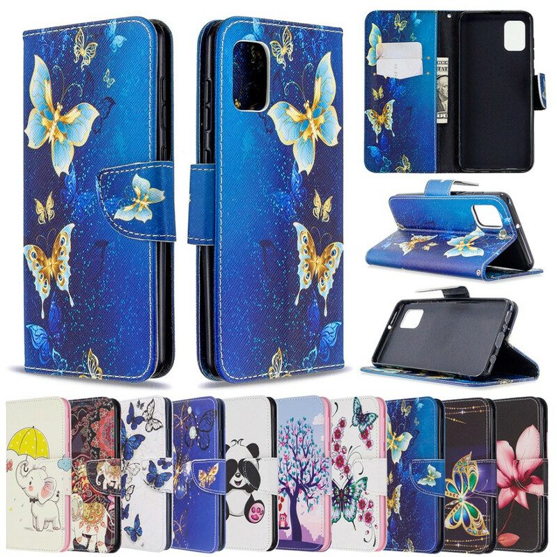 Custodia in pelle Samsung Galaxy A31 Re Farfalle