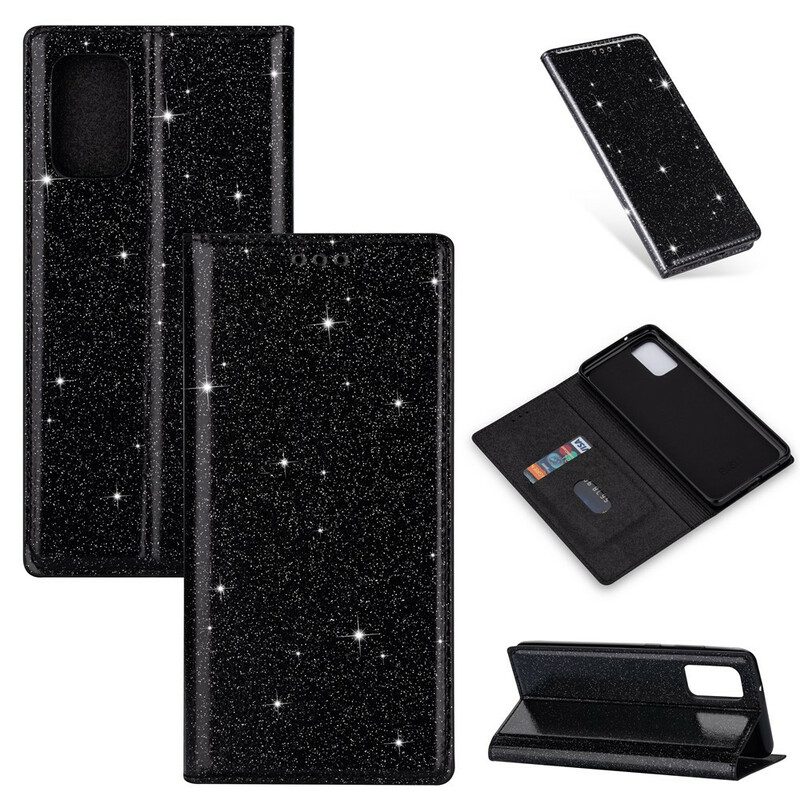 Folio Cover Samsung Galaxy A31 Custodia in pelle Stile Paillettes