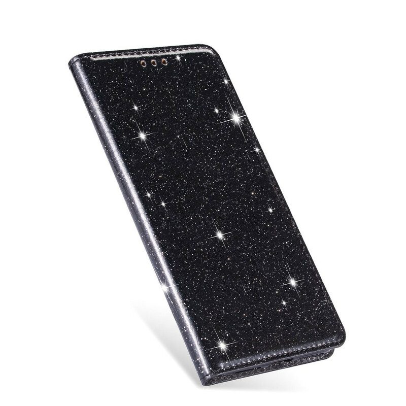 Folio Cover Samsung Galaxy A31 Custodia in pelle Stile Paillettes