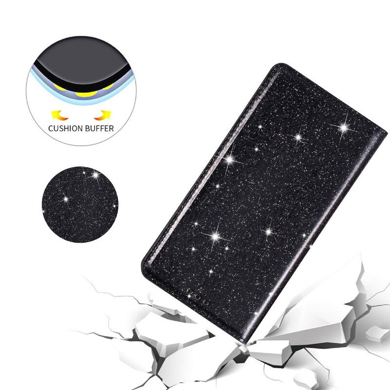 Folio Cover Samsung Galaxy A31 Custodia in pelle Stile Paillettes