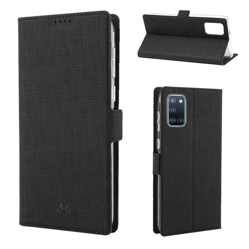 Folio Cover Samsung Galaxy A31 Custodia in pelle Vili Dmx Testurizzato