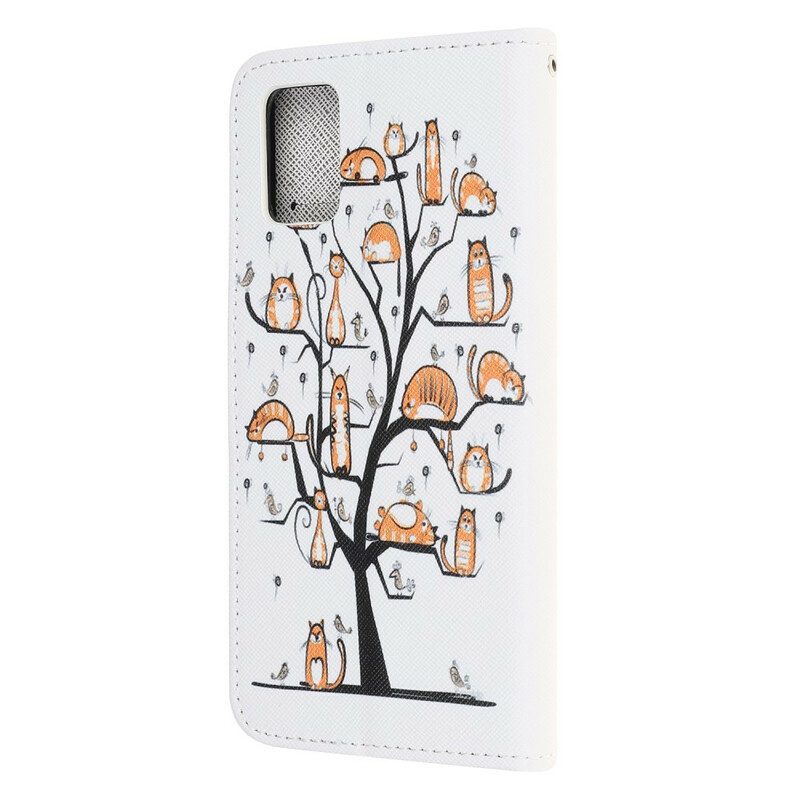 Folio Cover Samsung Galaxy A31 Gatti Funky Con Cinturino