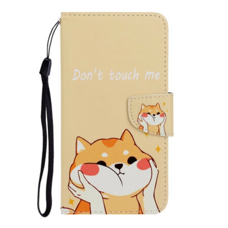 Folio Cover Samsung Galaxy A31 Gatto Non Toccarmi Con La Cinghia