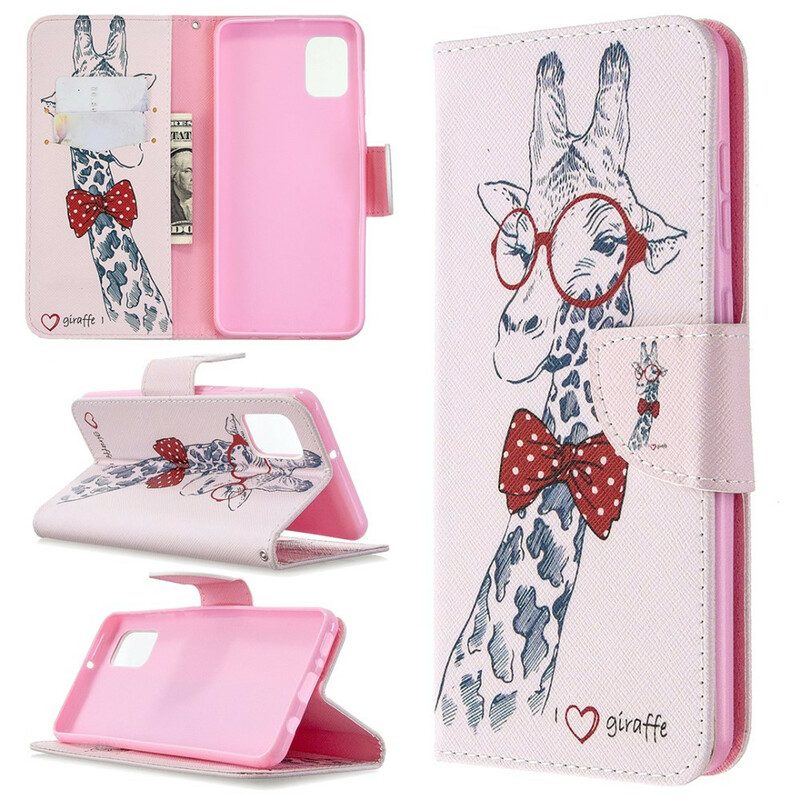 Folio Cover Samsung Galaxy A31 Giraffa Intelligente