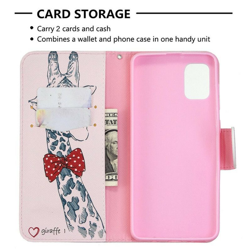 Folio Cover Samsung Galaxy A31 Giraffa Intelligente