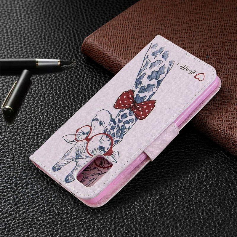 Folio Cover Samsung Galaxy A31 Giraffa Intelligente