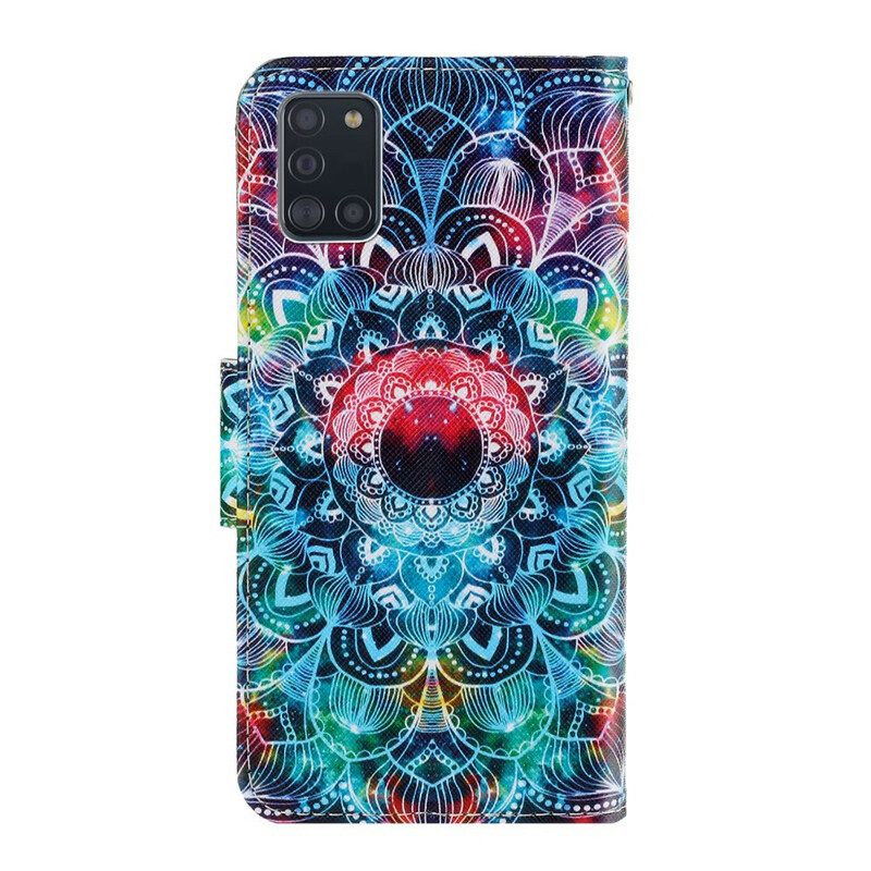 Folio Cover Samsung Galaxy A31 Mandala Con Spalline Vistose