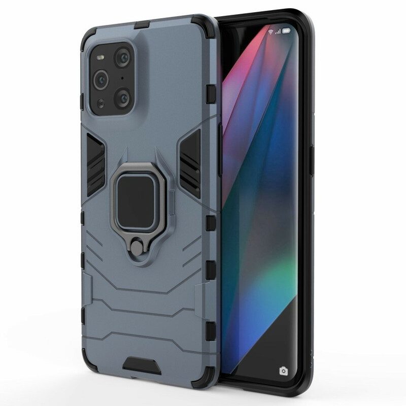 Cover Oppo Find X3 Pro Anello Resistente