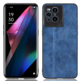 Cover Oppo Find X3 Pro Effetto Pelle Couture