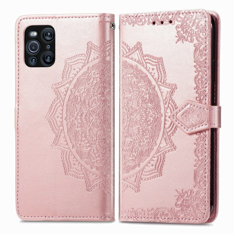 Folio Cover Oppo Find X3 Pro Mandala Medioevo