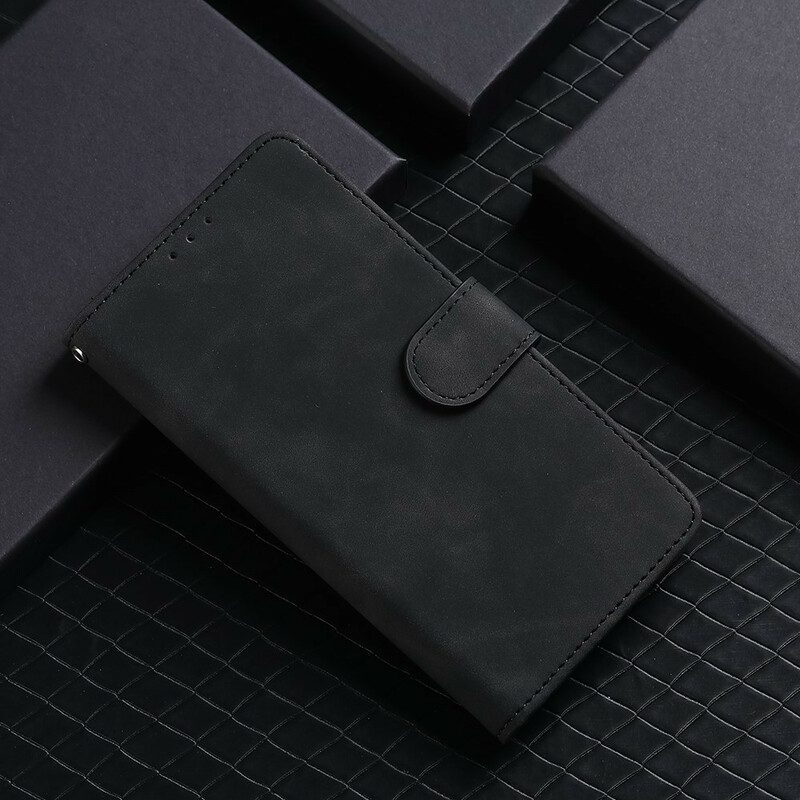 Folio Cover Oppo Find X3 Pro Tocco Di Pelle