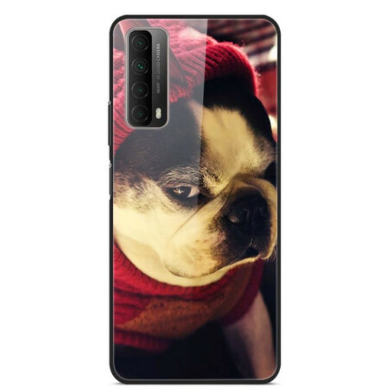 Cover Huawei P Smart 2021 Divertente Cane In Vetro Temperato