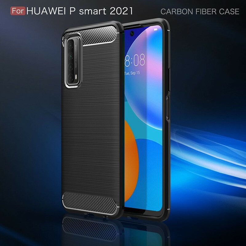 Cover Huawei P Smart 2021 Fibra Di Carbonio Spazzolata