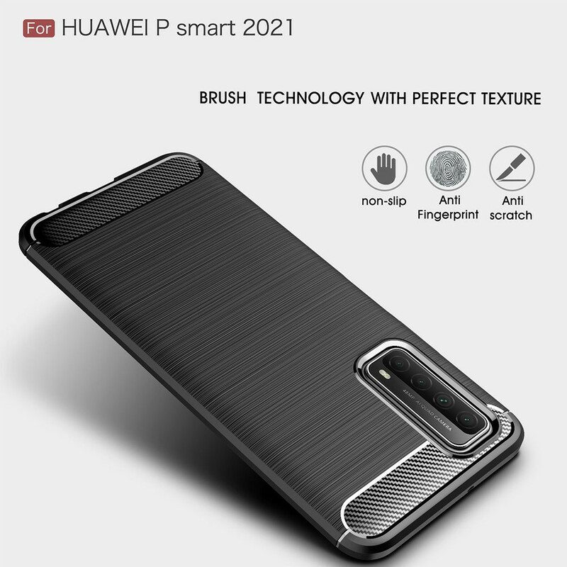 Cover Huawei P Smart 2021 Fibra Di Carbonio Spazzolata