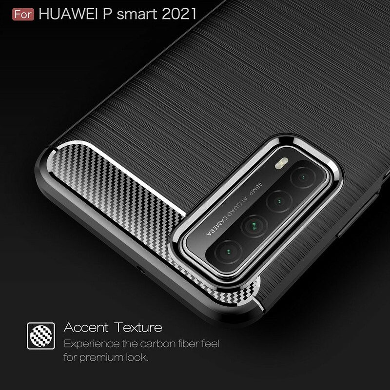 Cover Huawei P Smart 2021 Fibra Di Carbonio Spazzolata