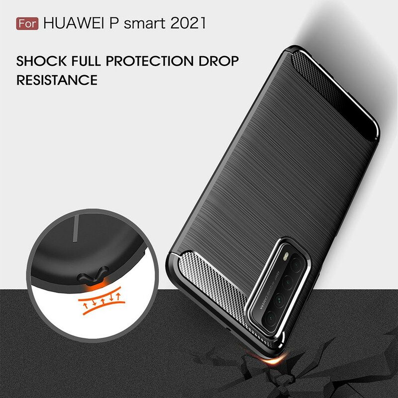 Cover Huawei P Smart 2021 Fibra Di Carbonio Spazzolata