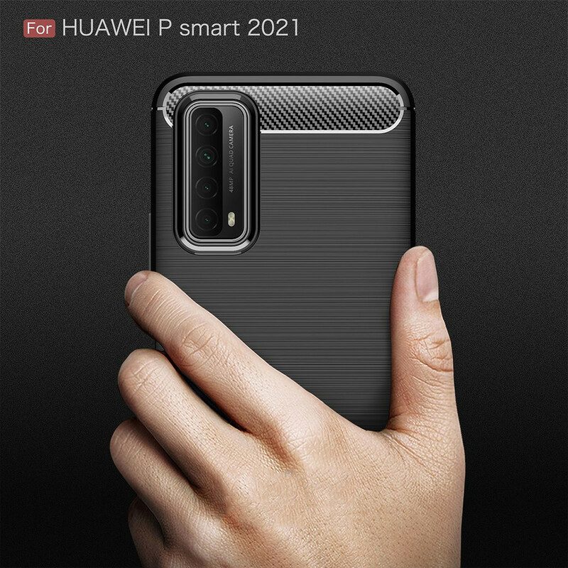 Cover Huawei P Smart 2021 Fibra Di Carbonio Spazzolata