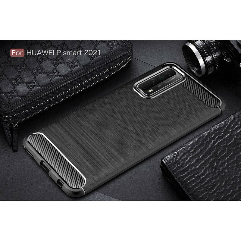 Cover Huawei P Smart 2021 Fibra Di Carbonio Spazzolata