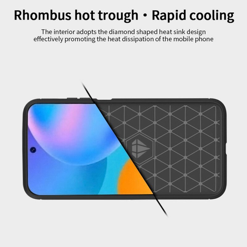 Cover Huawei P Smart 2021 Fibra Di Carbonio Spazzolata Mofi