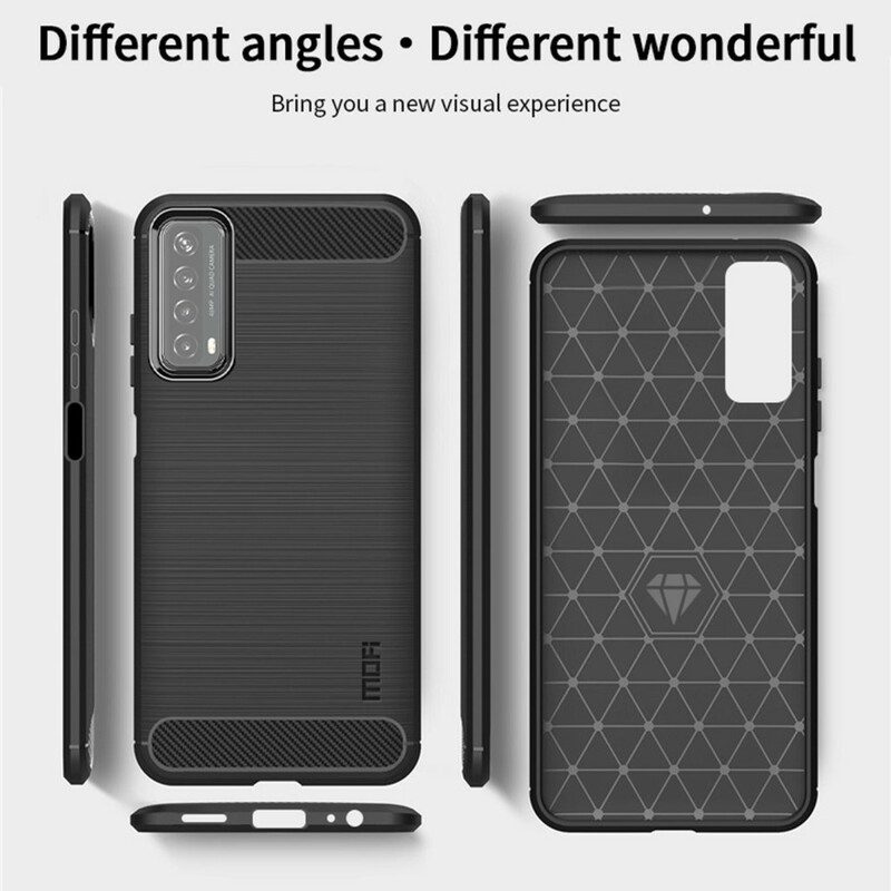 Cover Huawei P Smart 2021 Fibra Di Carbonio Spazzolata Mofi