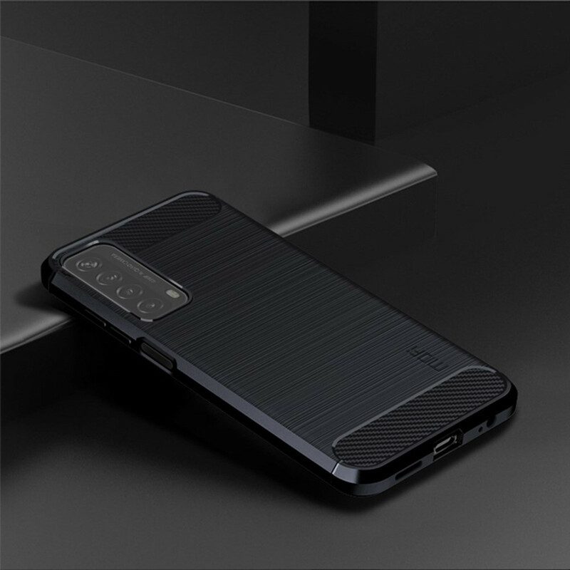 Cover Huawei P Smart 2021 Fibra Di Carbonio Spazzolata Mofi