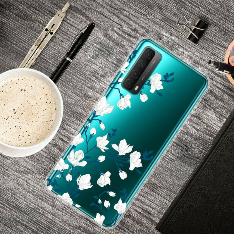 Cover Huawei P Smart 2021 Fiori Bianchi