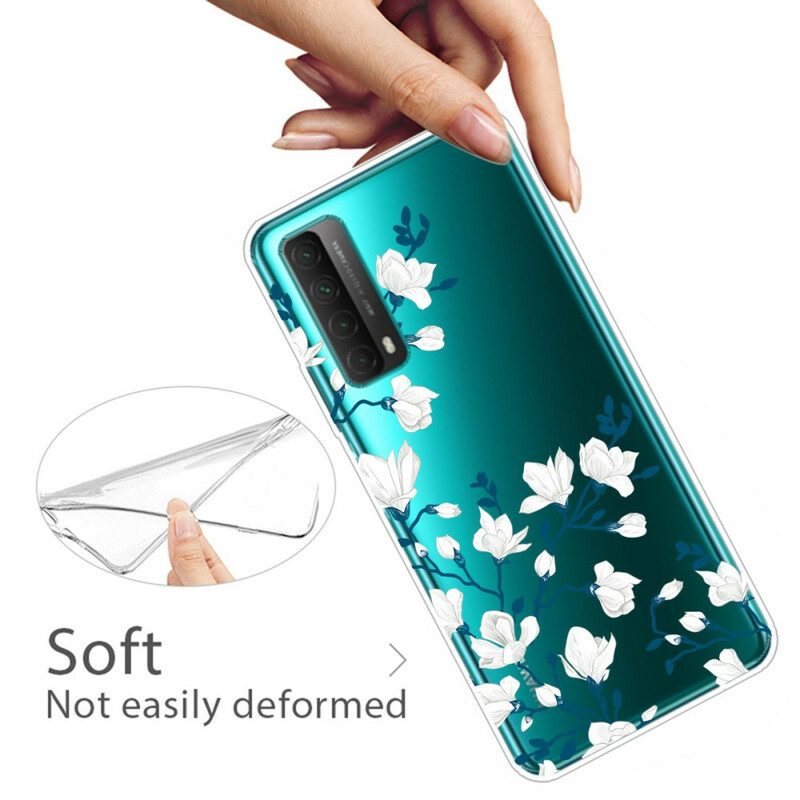 Cover Huawei P Smart 2021 Fiori Bianchi