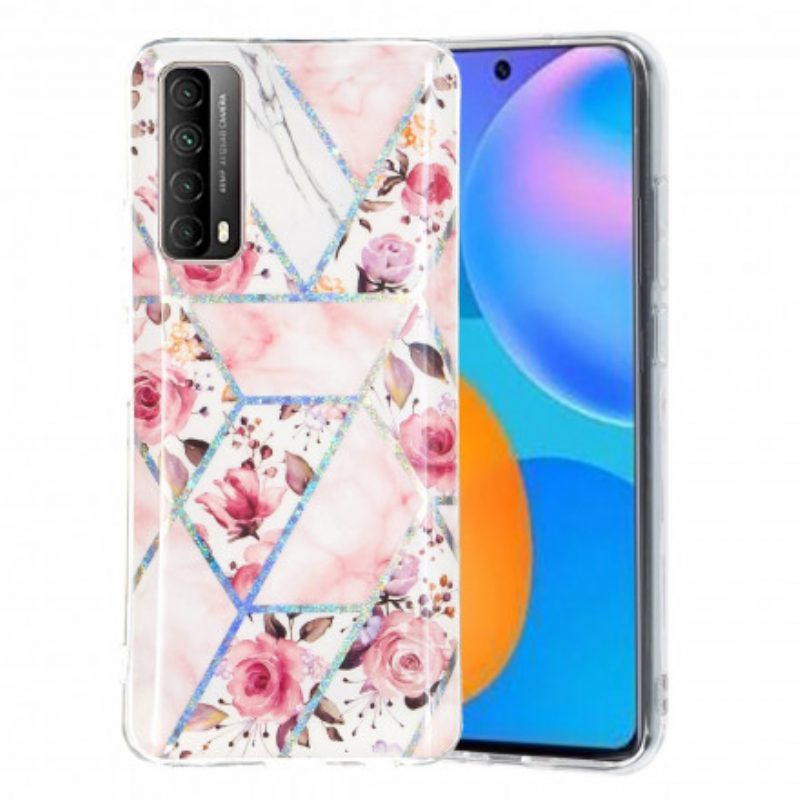 Cover Huawei P Smart 2021 Fiori Marmorizzati