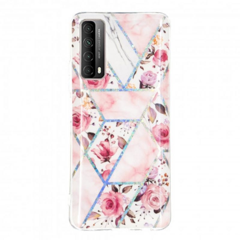 Cover Huawei P Smart 2021 Fiori Marmorizzati