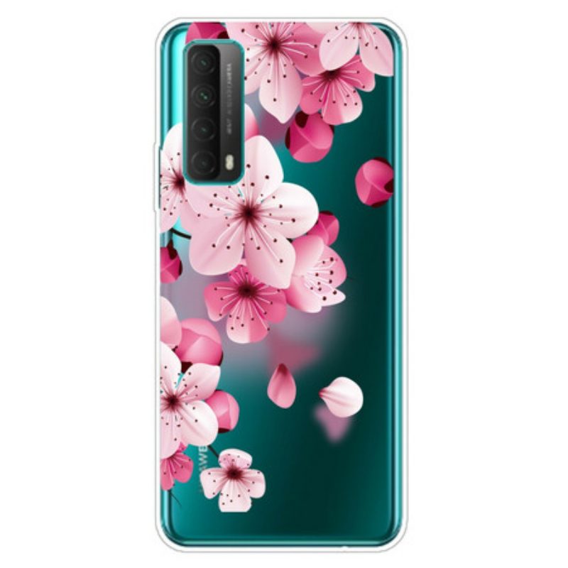 Cover Huawei P Smart 2021 Grandi Fiori Rosa