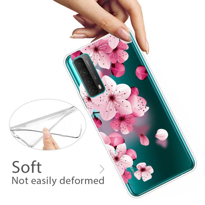 Cover Huawei P Smart 2021 Grandi Fiori Rosa