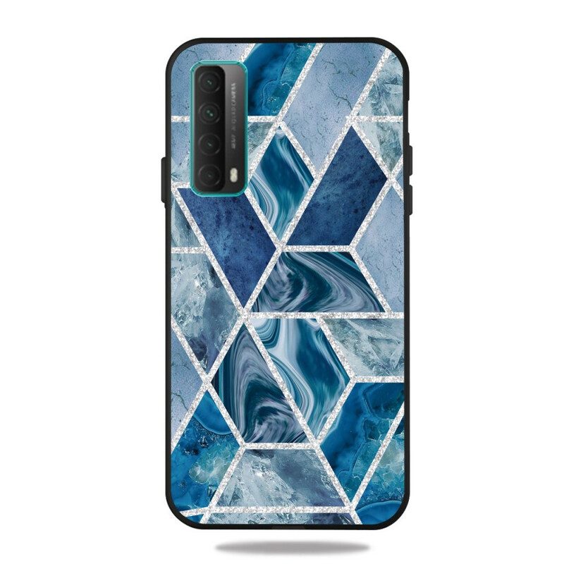 Cover Huawei P Smart 2021 Marmo Geometria Scuro