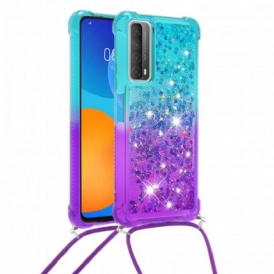 Cover Huawei P Smart 2021 Paillettes E Cordoncino In Silicone