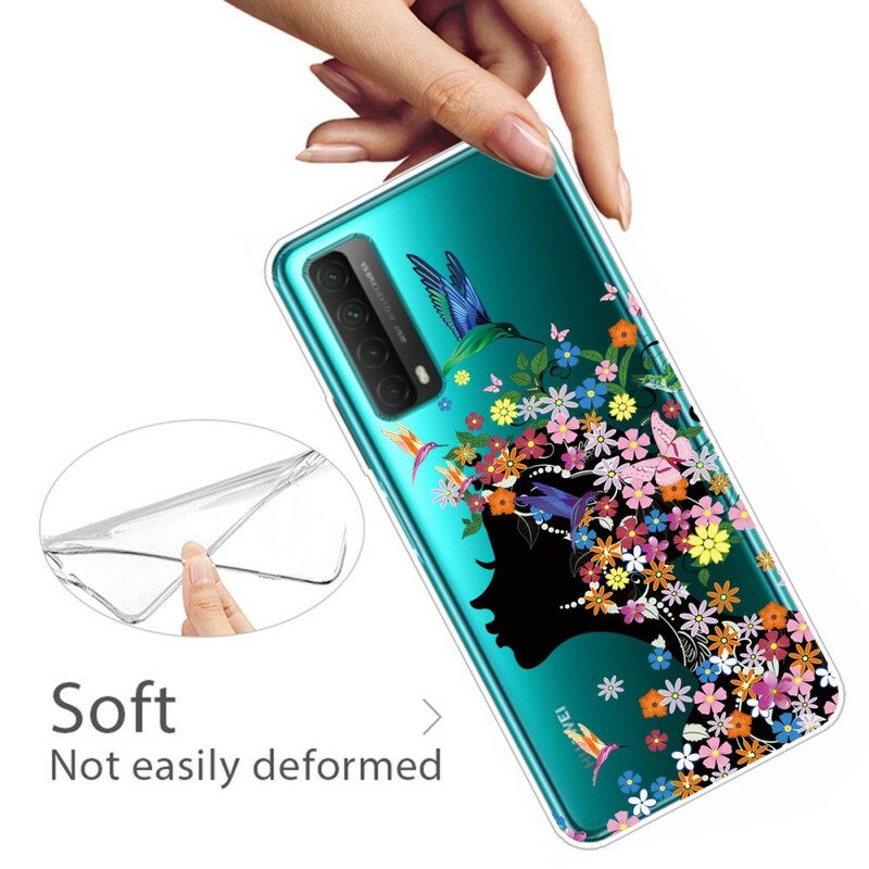 Cover Huawei P Smart 2021 Ragazza Di Fiore Trasparente